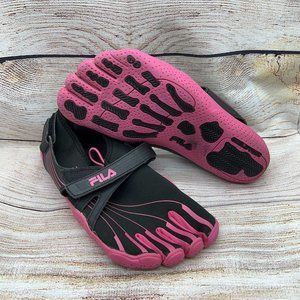 Fila Skeletoes Shoes Womens Size 7 Pink Black 5PK001EX-027 Comfort Slip On